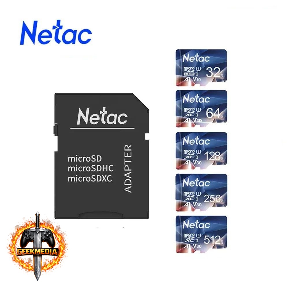 Micro SD Netac 128GB 100 MB/s u3 tf cartão flash com adaptador
