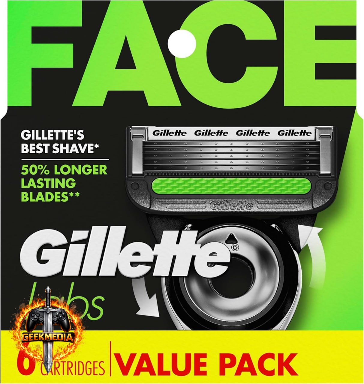 Gillette Labs Recargas de Lâmina de Barbear Masculinas