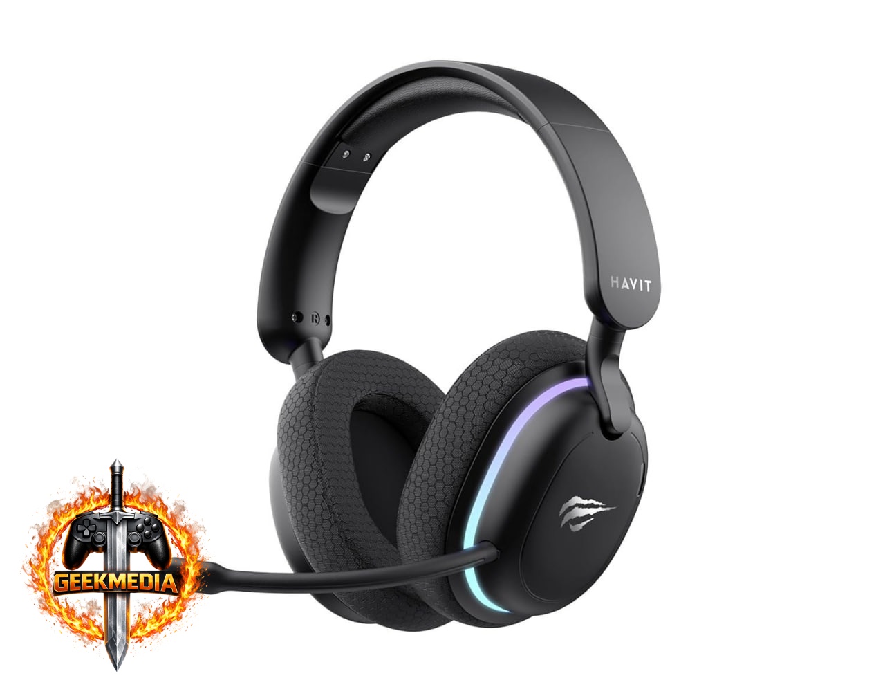 Headset Gamer Sem Fio Havit Fuxi-H7 Black