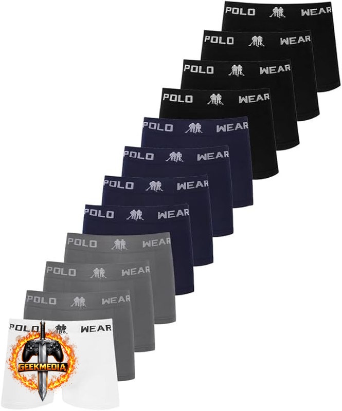 Polo Wear Kit 12 Cuecas Boxer