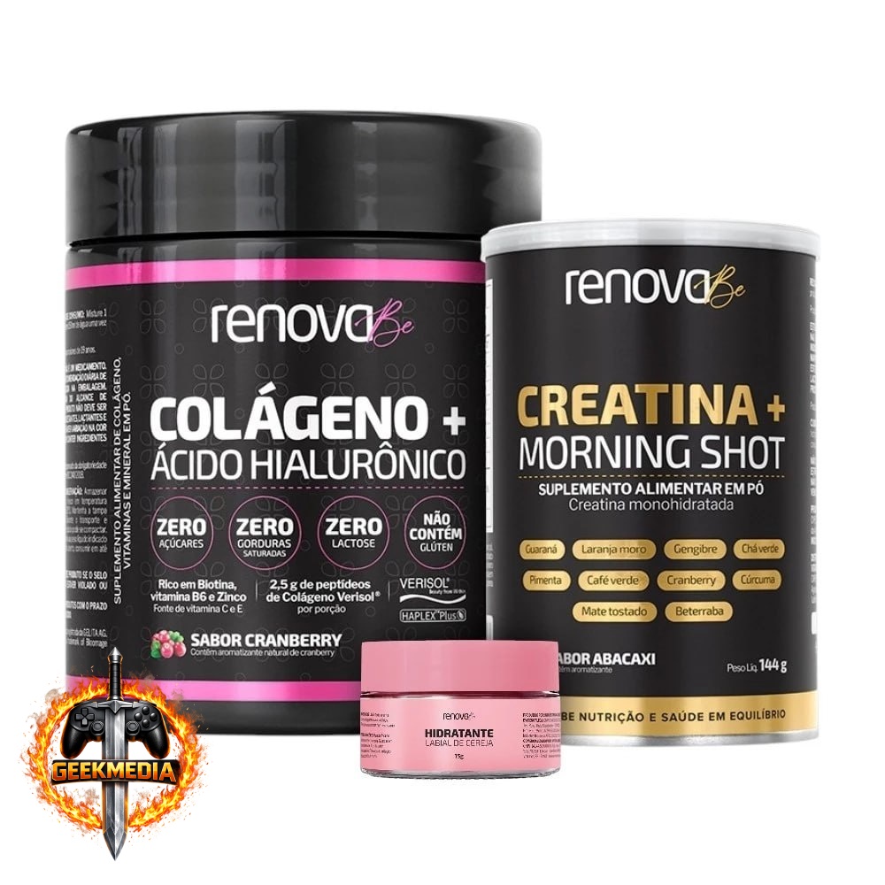 Colágeno Verisol e Creatina Monohidratada Renova Be