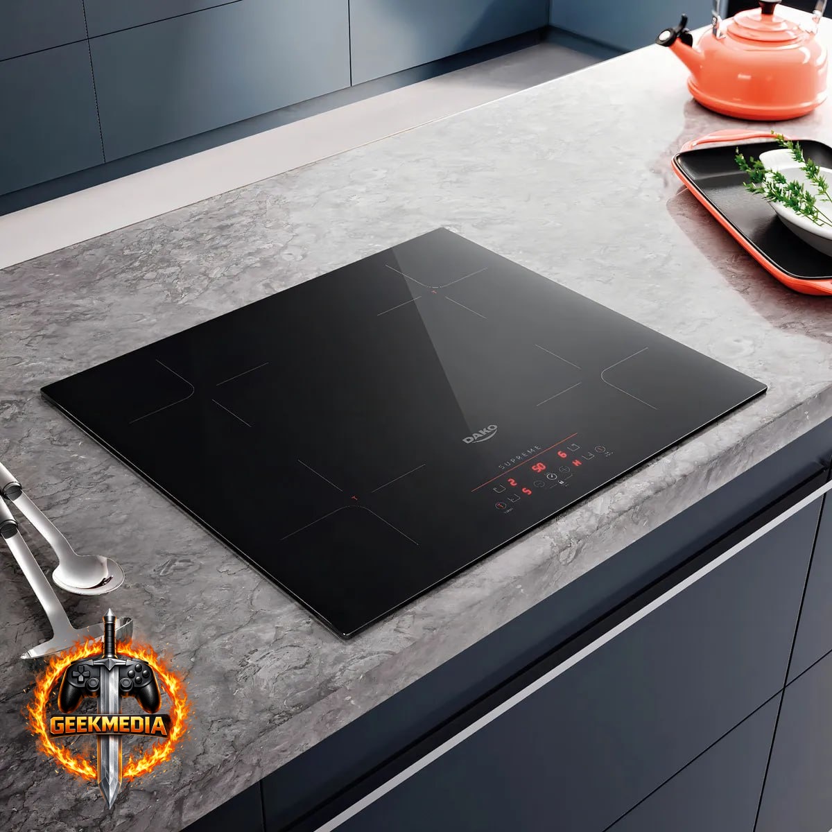 Cooktop Dako Supreme Indução 4 Bocas Preto com Trava