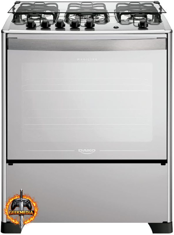 Fogão Dako Magister 5 Bocas Espelhado Mesa Inox Bivolt
