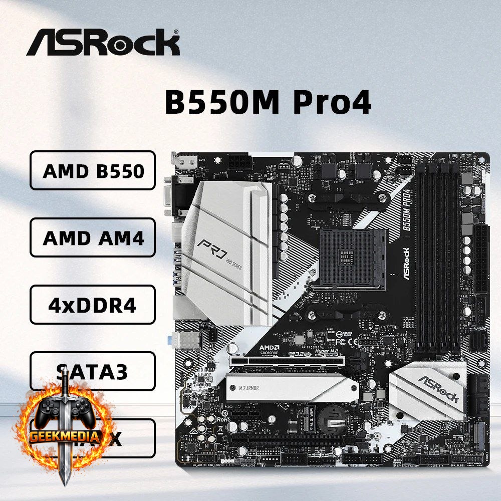 Placa-Mãe ASRock B550M Pro4 Usada