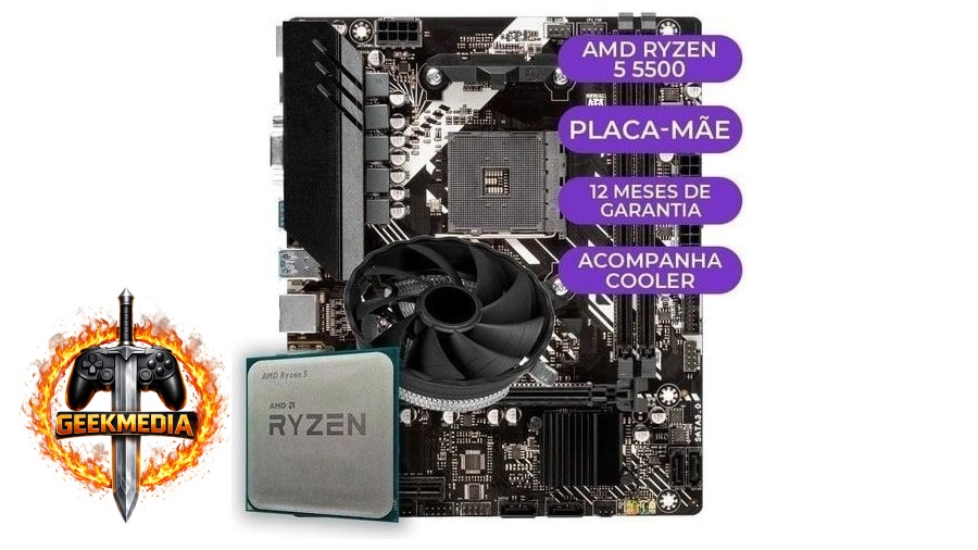 Kit Upgrade Gamer AMD Ryzen 5 5500  B450M