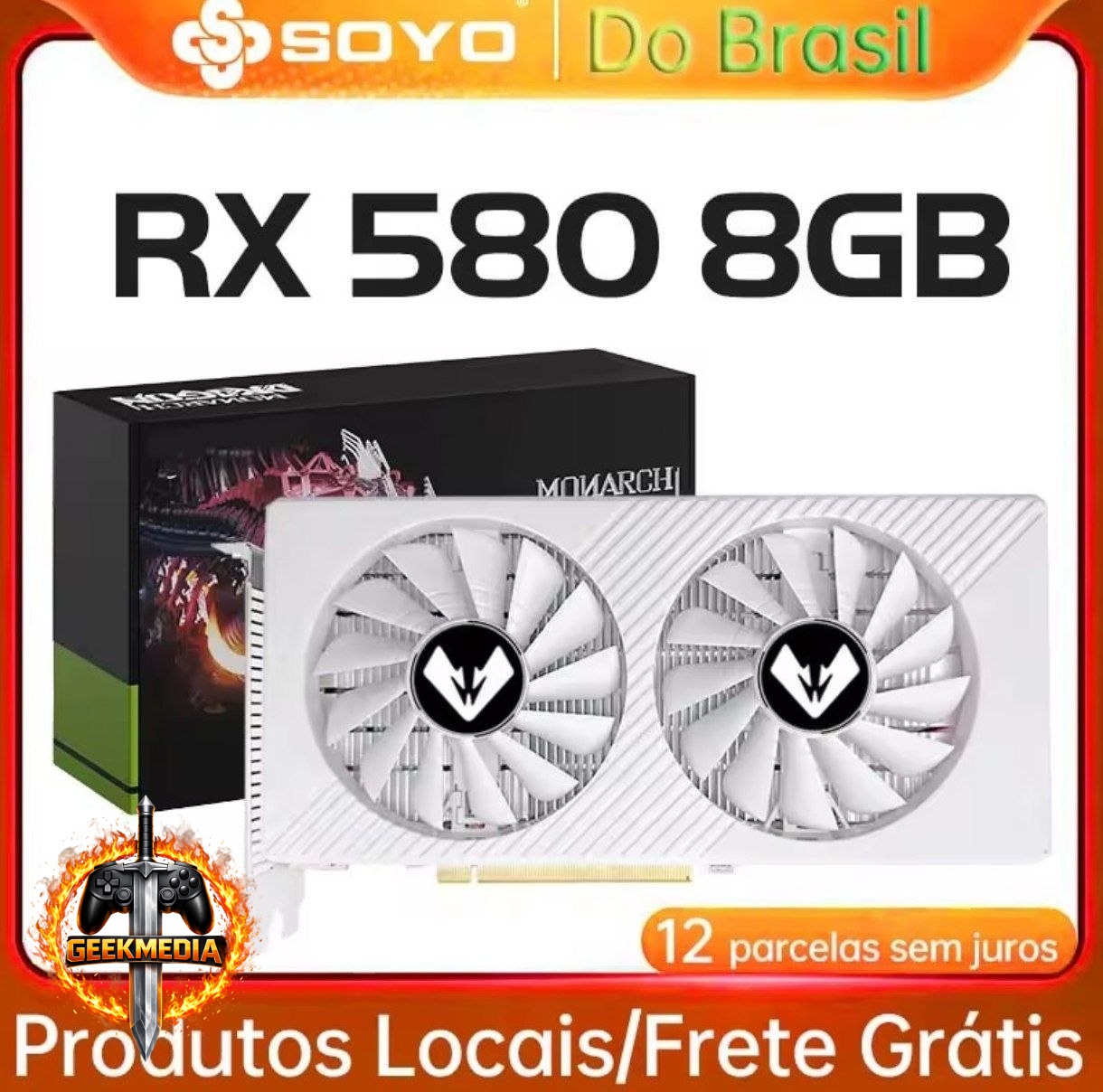 Placa de Vídeo Soyo RX 580 8GB 2048SP (Usada)