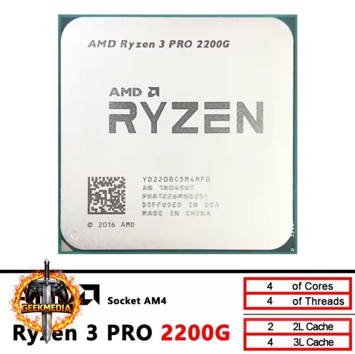 Processador AMD Ryzen 3 Pro 2200G