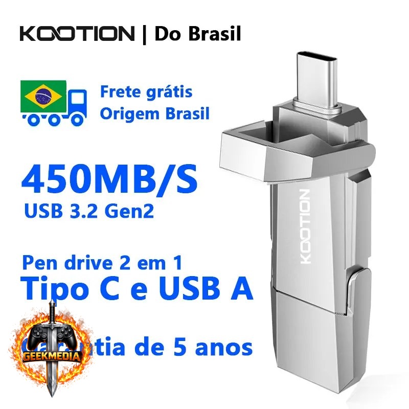 Pen Drive Kootion USB-C 3.2 Gen2 128GB