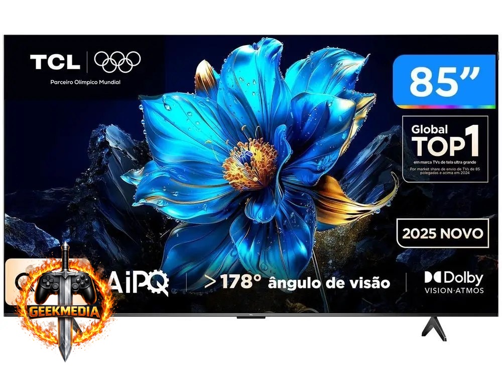Smart TV 85" TCL 4K UHD QLED Google TV