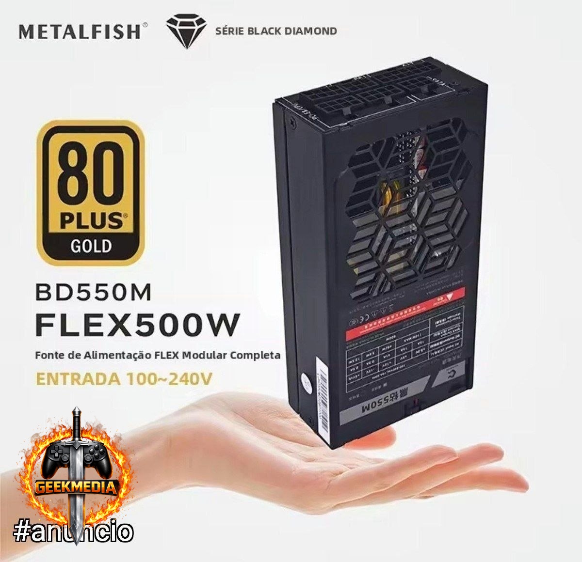 Fonte Flex ATX Metalfish 500W Modular