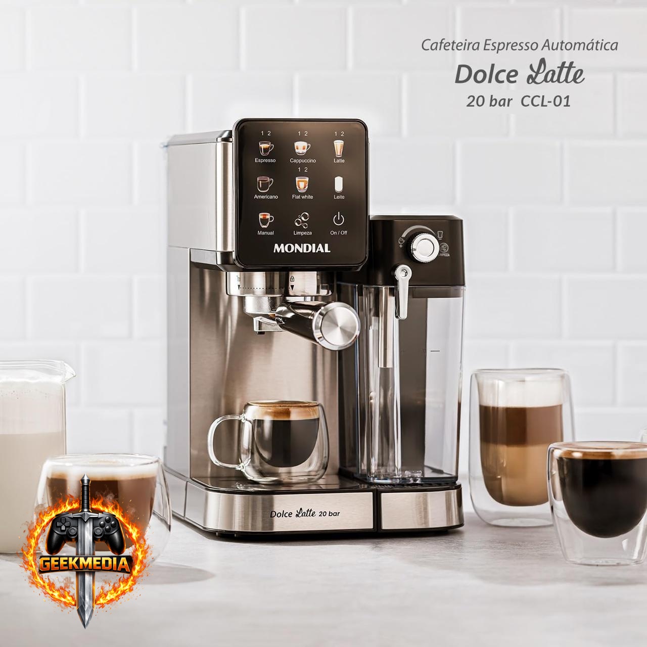 Cafeteira Espresso Automática Mondial Dolce Latte 20 Bar