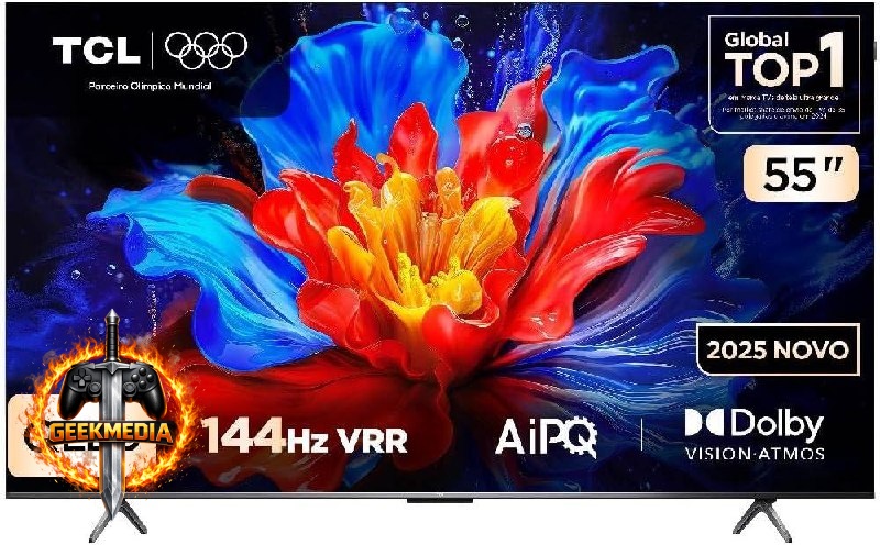Smart TV TCL 55" QLED 4K 144Hz