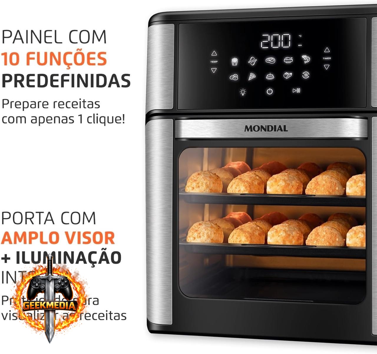 Air Fryer Oven Mondial 12L 2000W