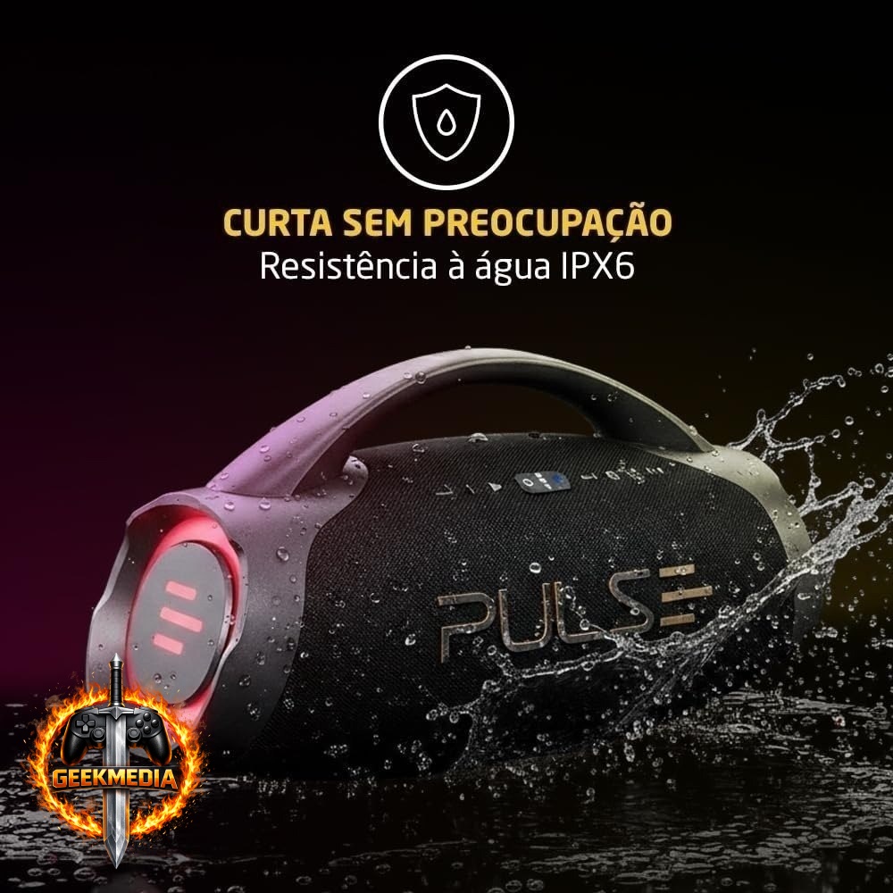 Caixa de Som Bluetooth Pulse X Boombox 220W RMS
