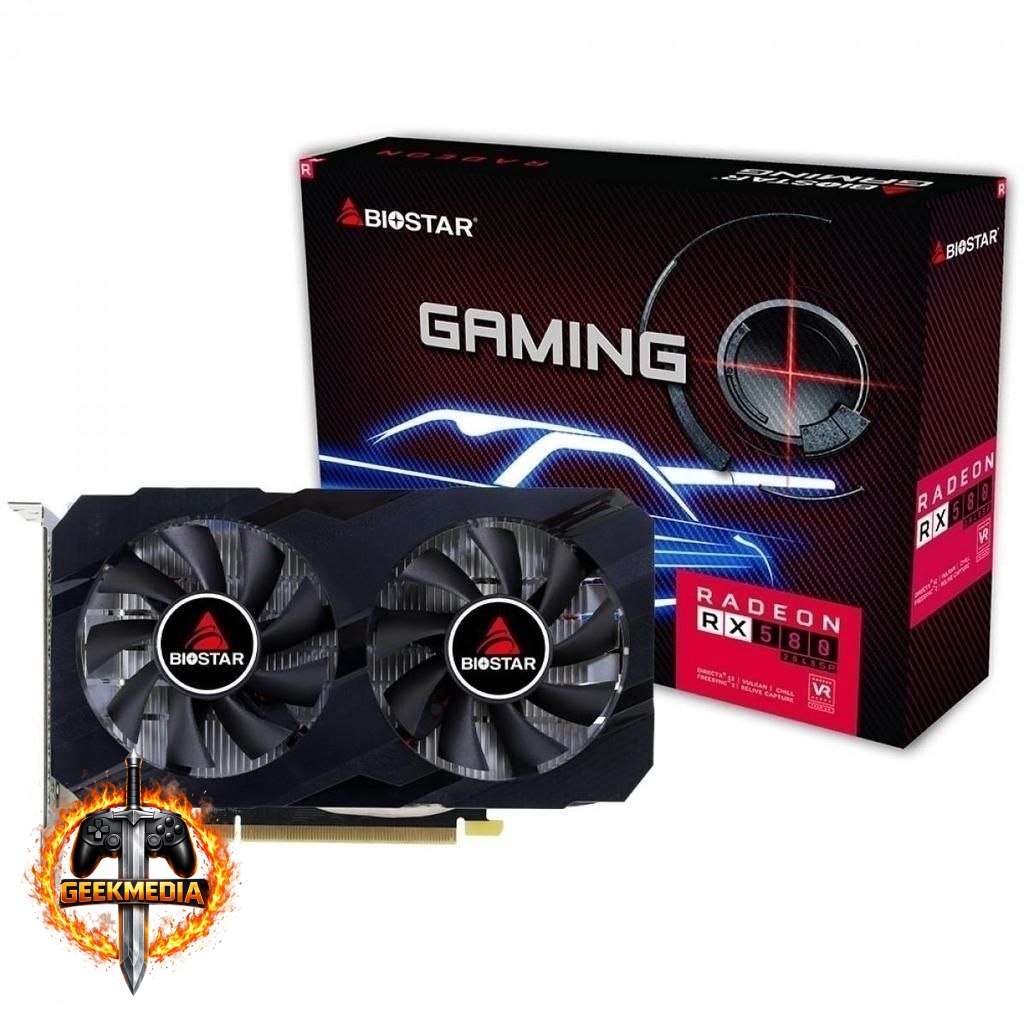 Placa de Vídeo Biostar AMD Radeon RX 580 8GB GDDR5