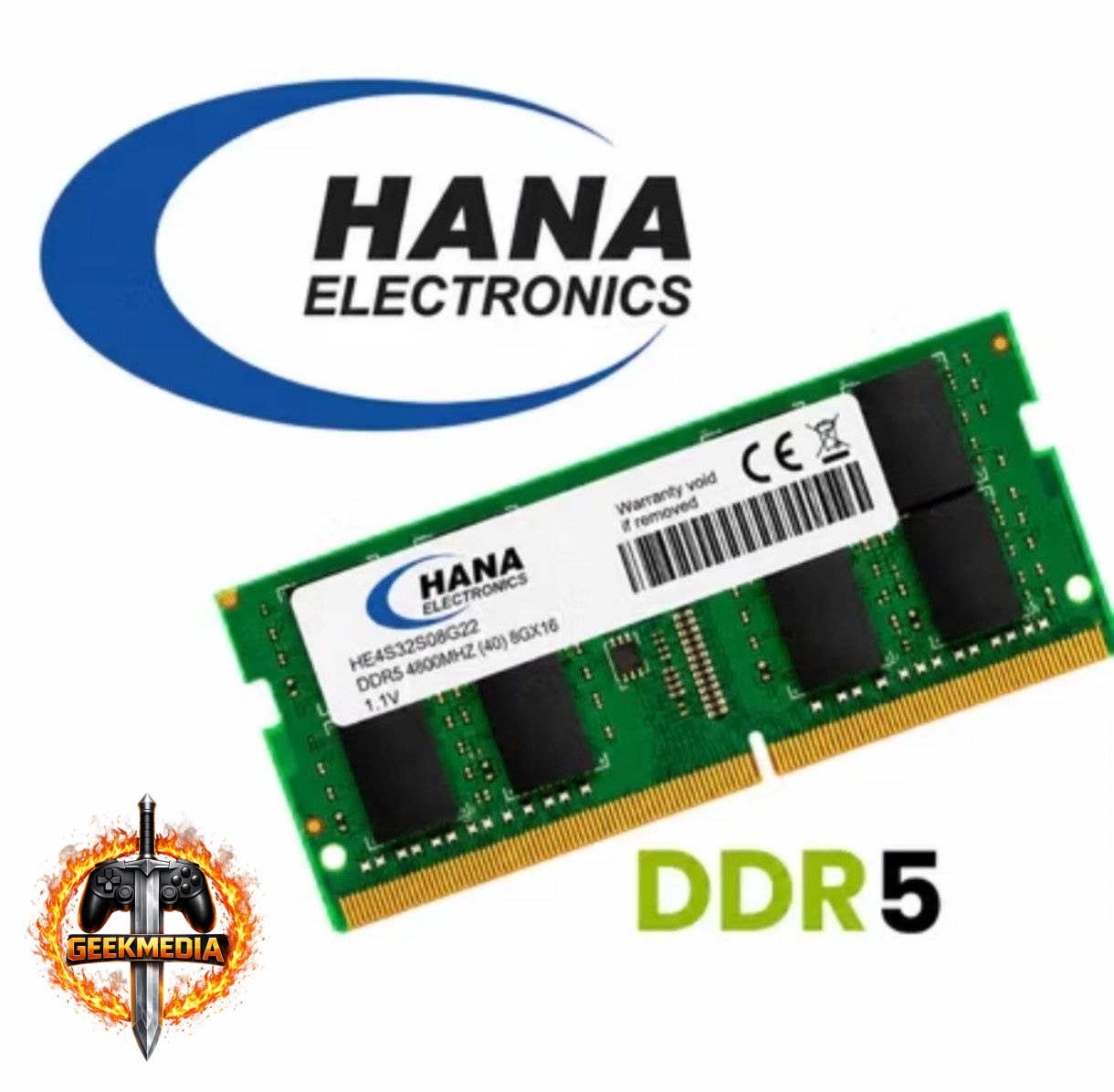 Memória RAM 8GB DDR5 SODIMM para Notebook