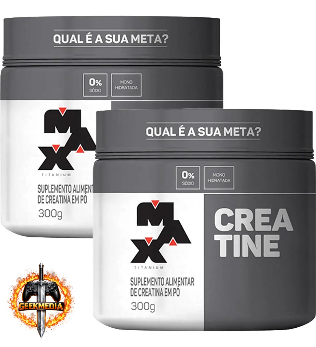 Creatina 300g Max Titanium Monohidratada Pó Sem Sabor