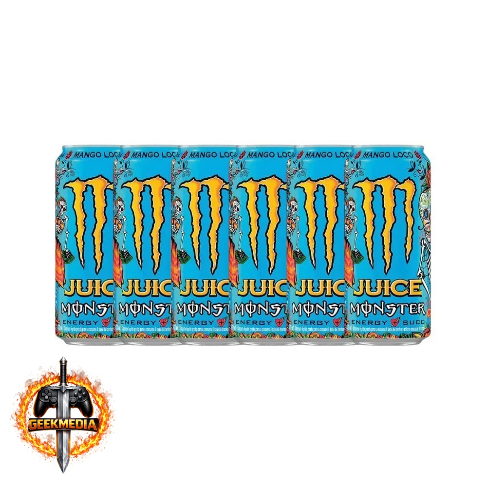 Kit com 6 Energético Monster Mango Loco Lata 473ml