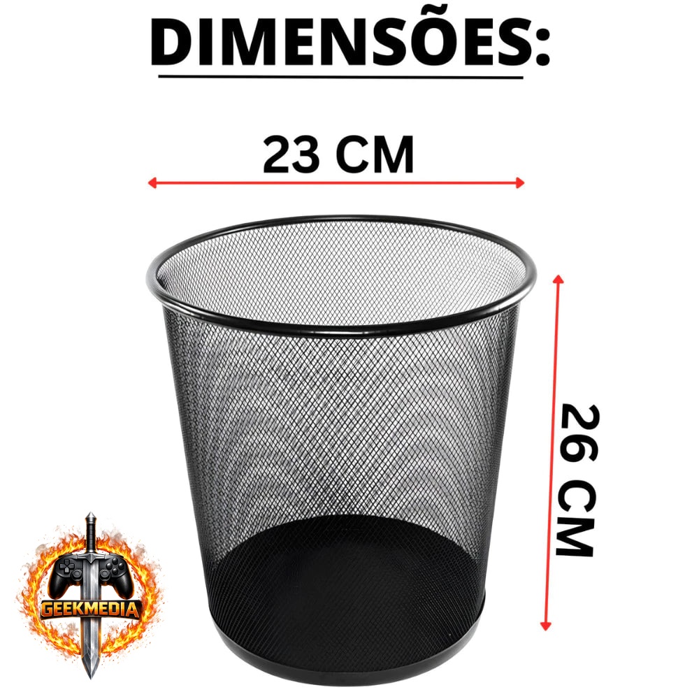 Lixeira Metal Aramado 10 Litros