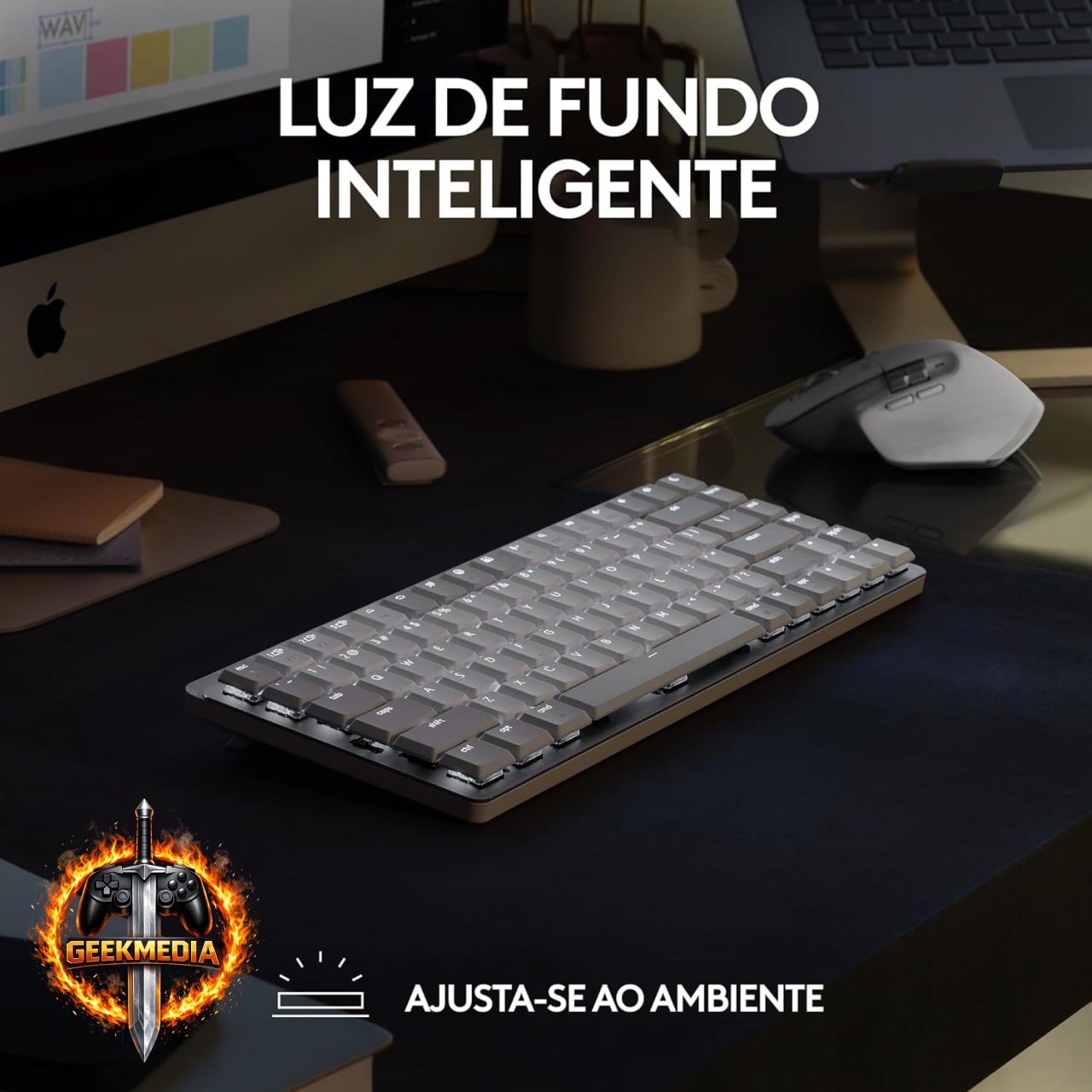 Teclado Mecânico Sem Fio Logitech MX Mechanical Mini