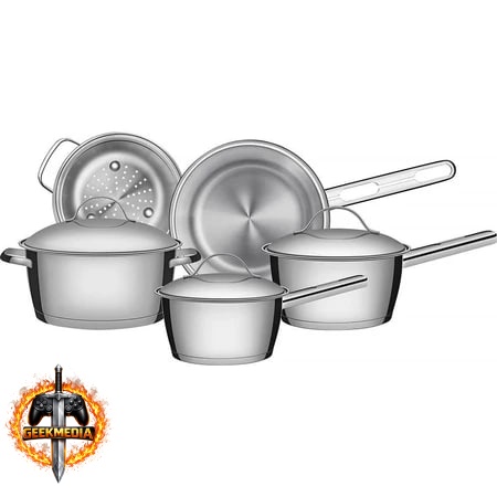 Jogo de Panelas Tramontina Allegra Aço Inox 5 Peças