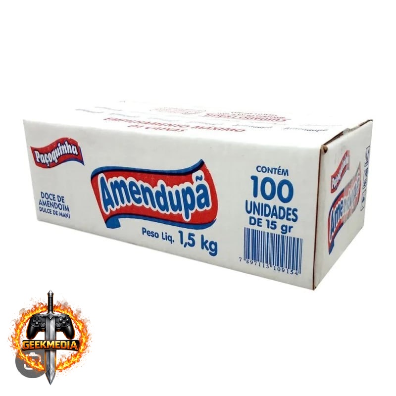 Paçoca Rolha Caixa c/100 unidades 1,5kg