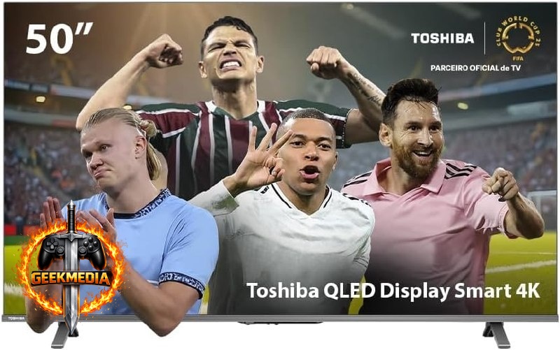 Smart TV QLED 50" 4K Toshiba 50C450NS Google TV