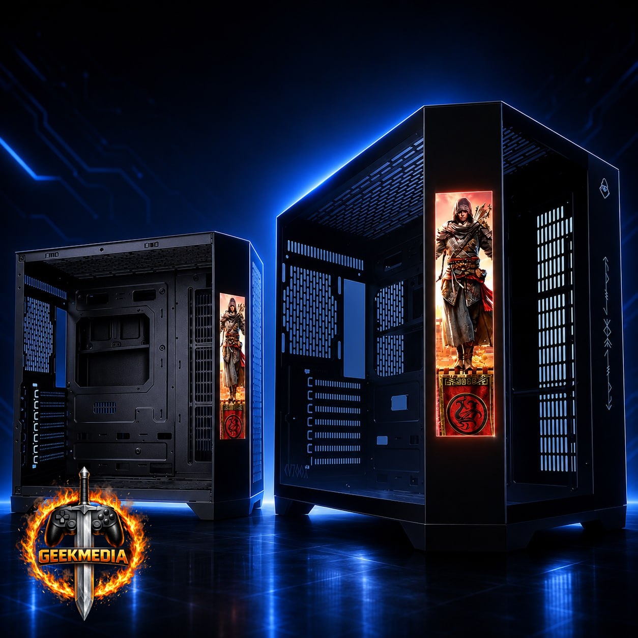 Gabinete Gamer Mancer CV700X Mid-Tower com Tela LCD