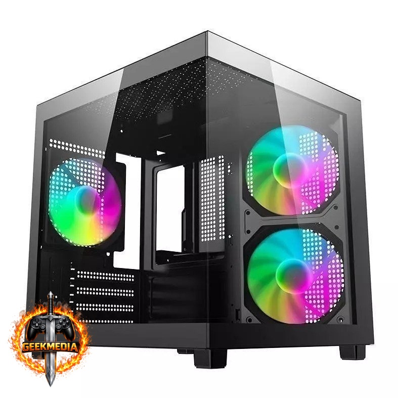 Gabinete Gamer Aigo Luna A275 Rainbow Mini-Tower