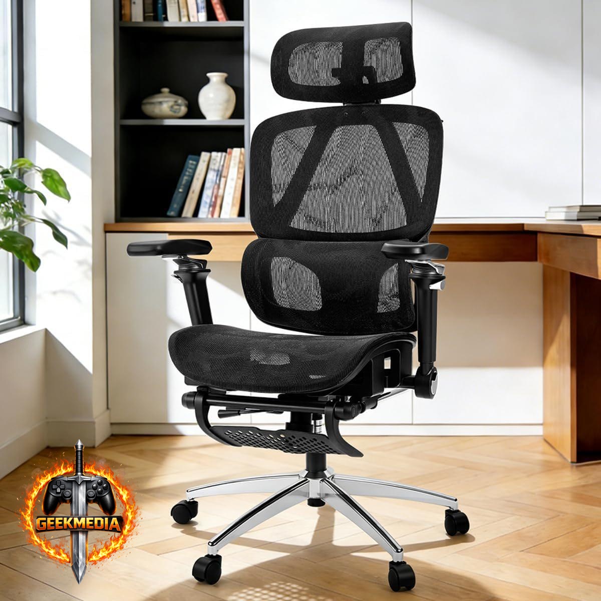 Cadeira Ergonômica L800 com Apoio para Pés