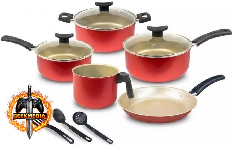 Kit Jogo de Panelas Brasília 8 Peças
