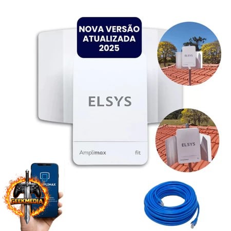 Antena Amplimax Internet Rural - Cabo 15 Metros