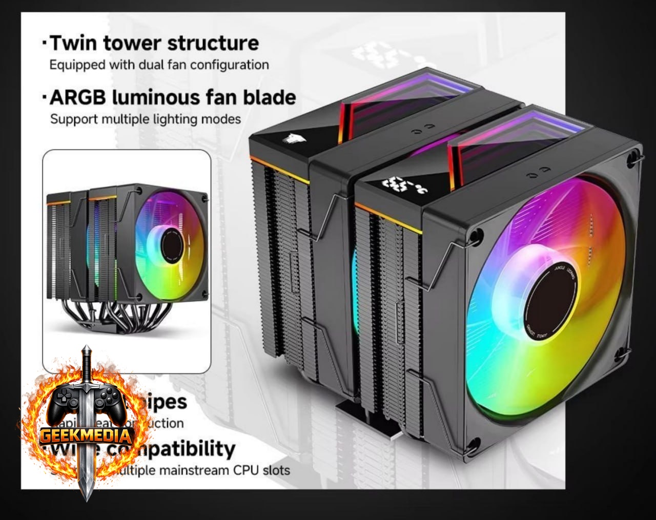 Air Cooler Jungle Leopard KF620-Dgt ARGB Digital