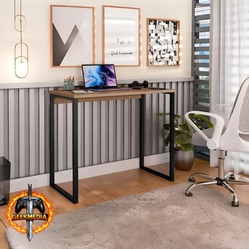Escrivaninha Industrial Mesa Estudo Aparador Office Aço MDF