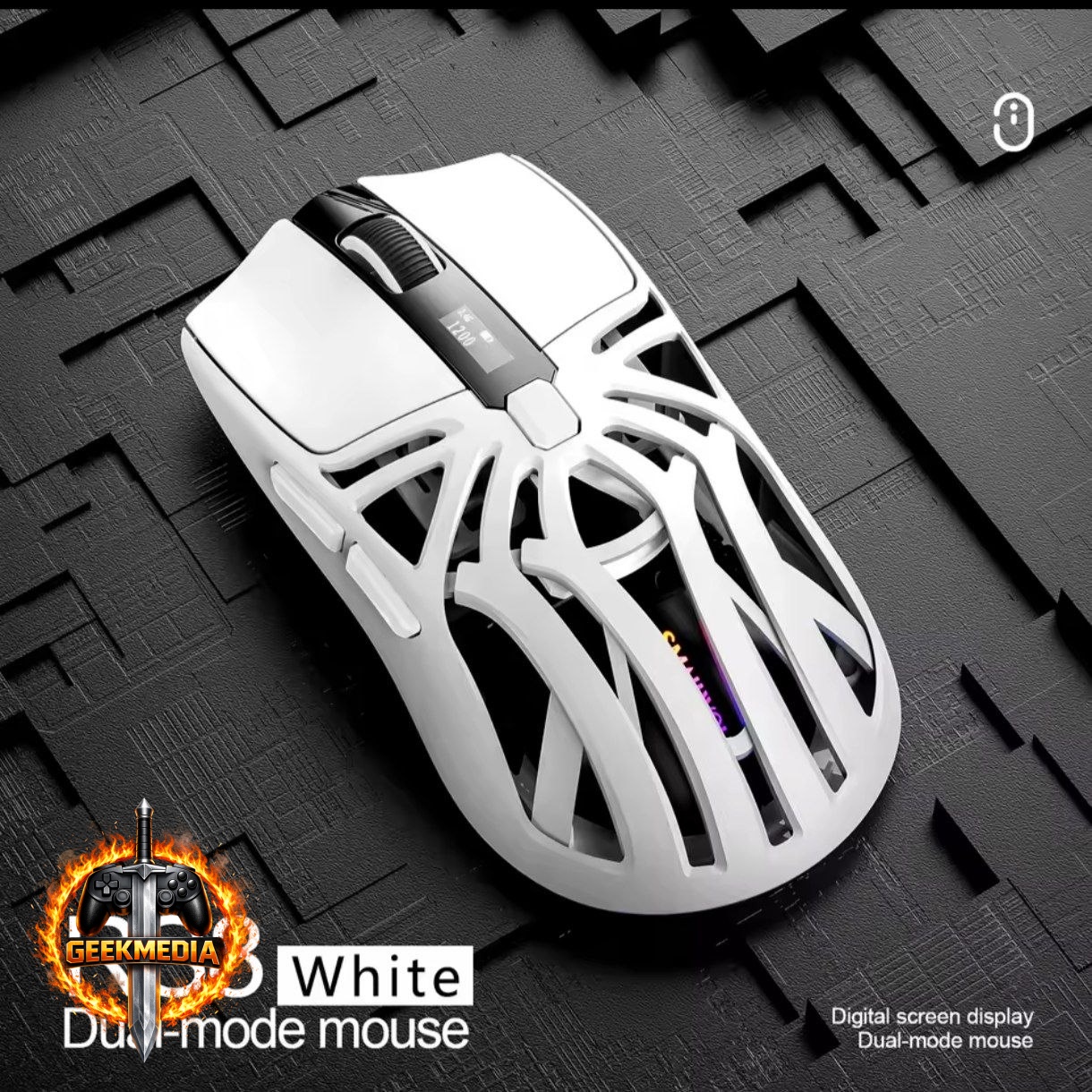 Mouse Gamer SmailWolf RS8 Trimode Bluetooth 10000DPI