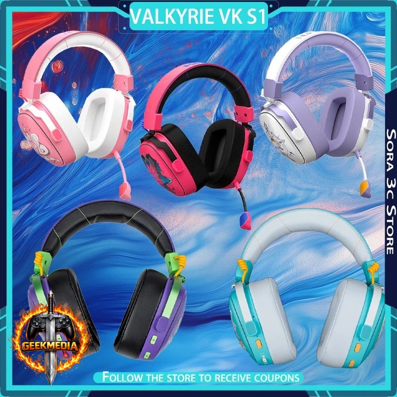 Headset Gamer Valkyrie VK S1 Tri Mode Wireless RGB