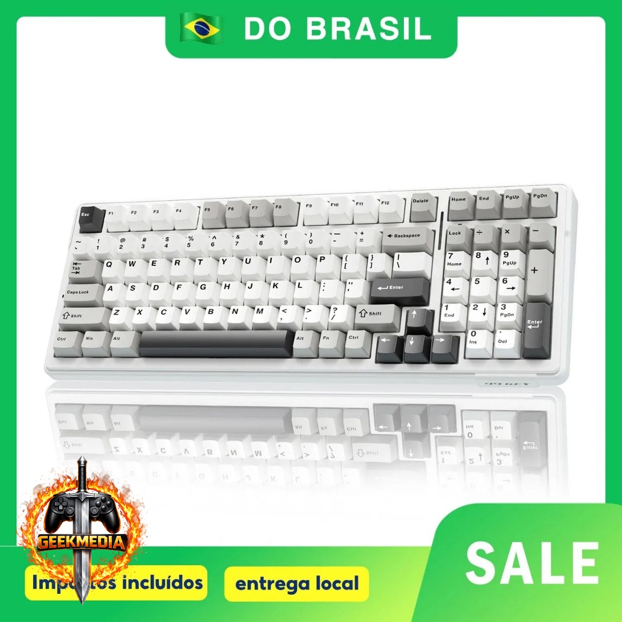 Teclado Mecânico AULA F99 Tri-mode 8000mAh