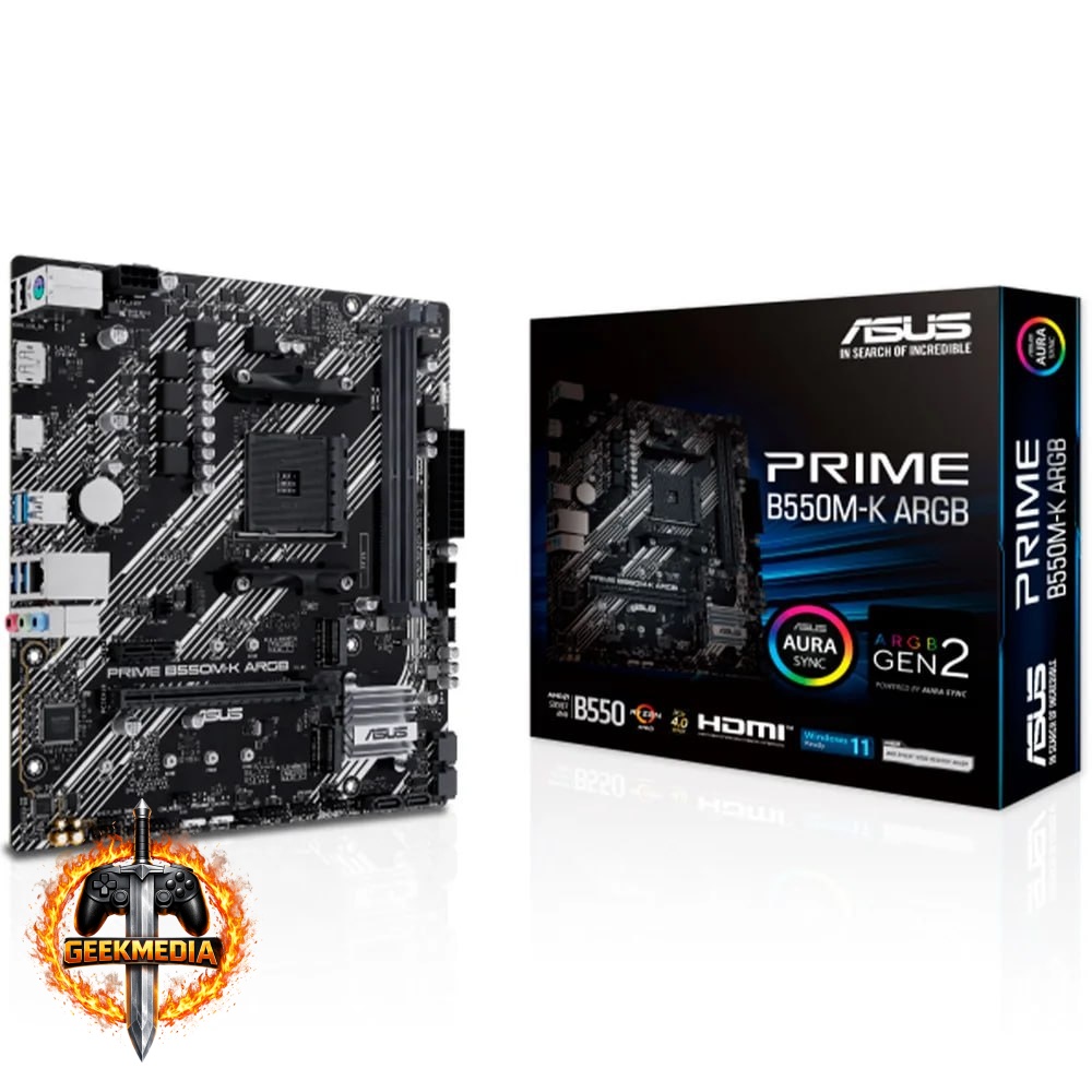 Placa Mãe Asus Prime B550M-K ARGB