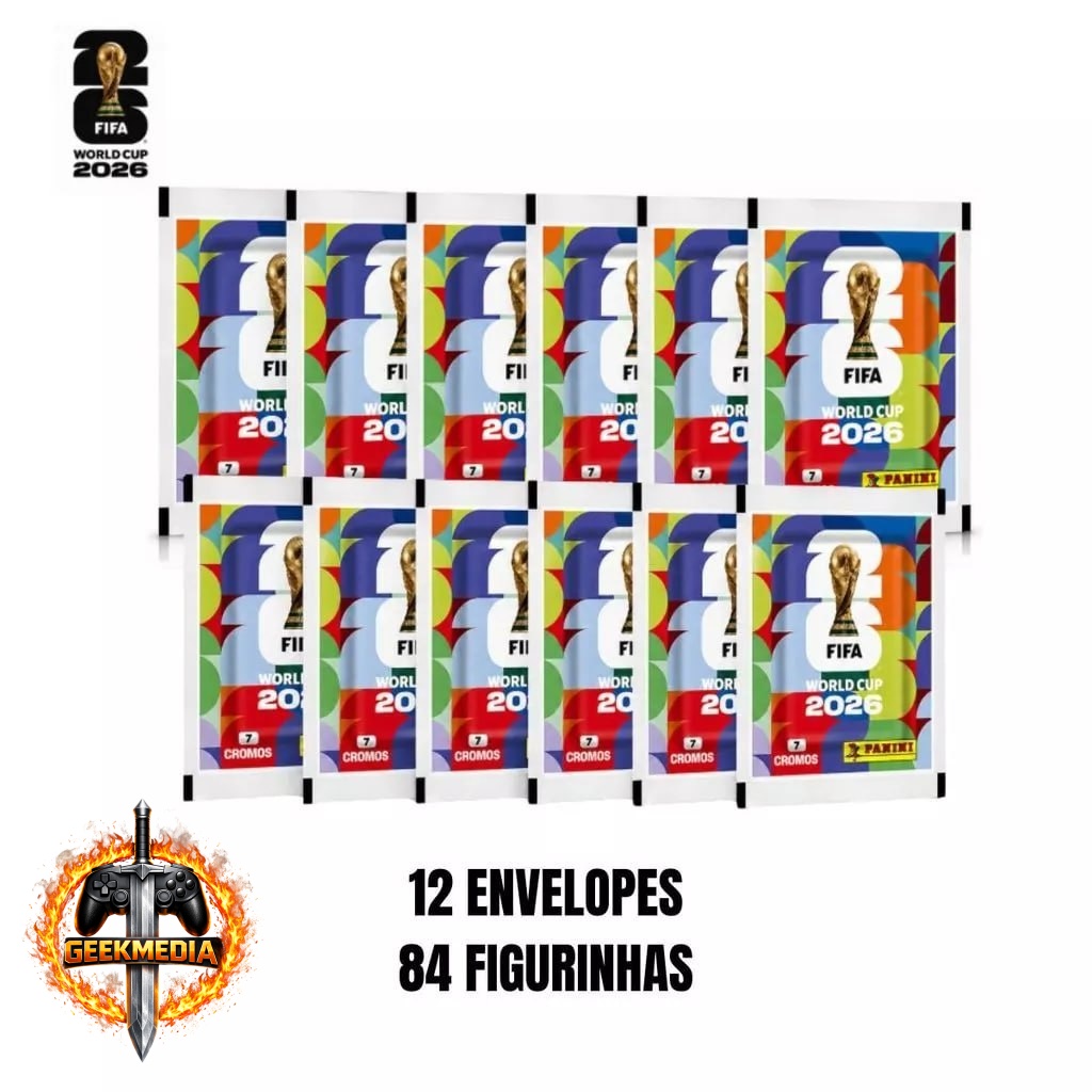 KIT Figurinhas Copa 2026 12 Envelopes