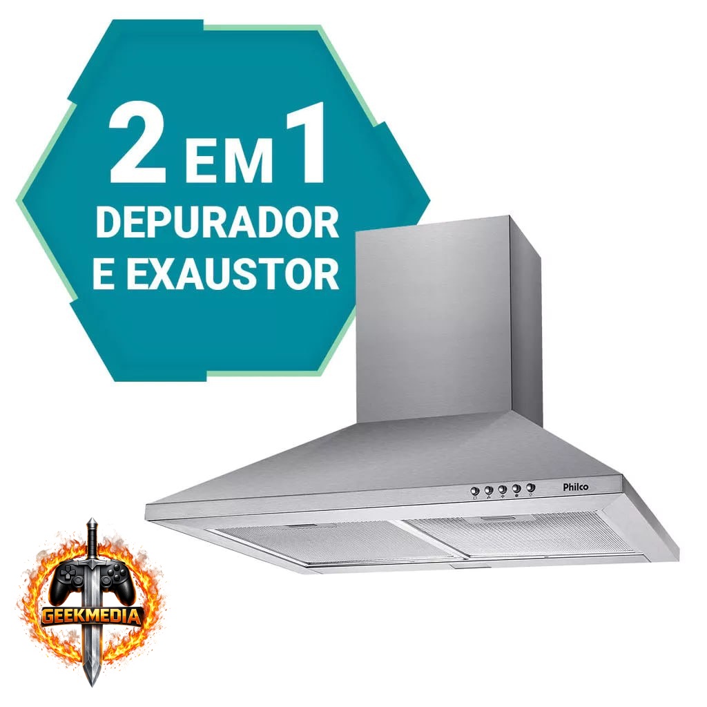 Coifa Pirâmide Philco 2 em 1 60cm Inox PCO62I