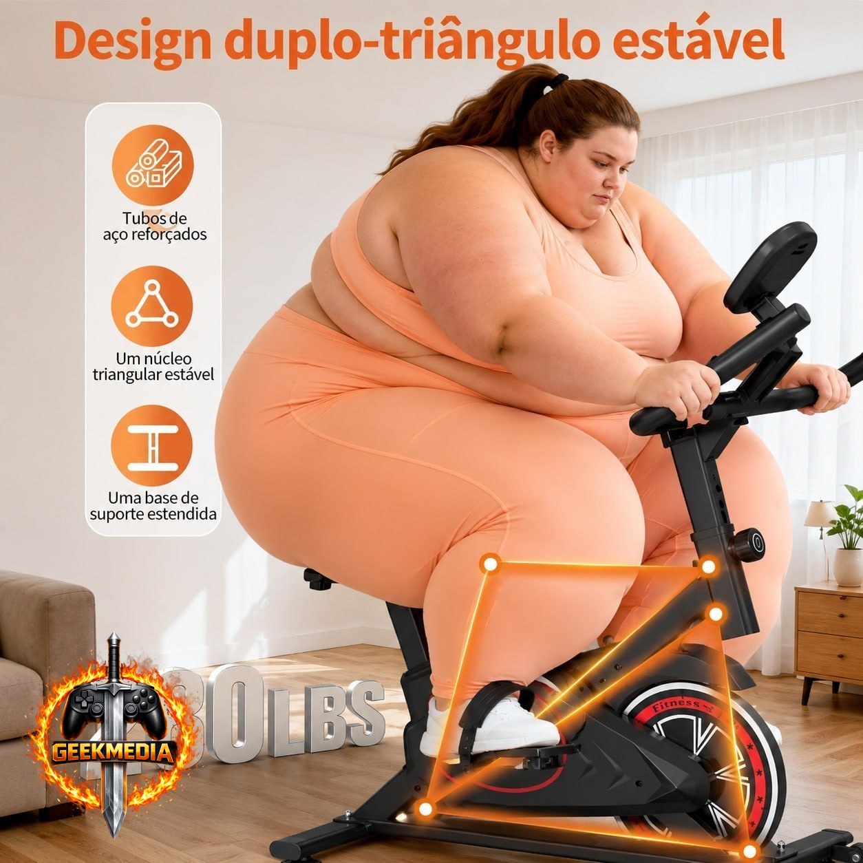 Bicicleta Ergométrica Profissional com Monitor Digital