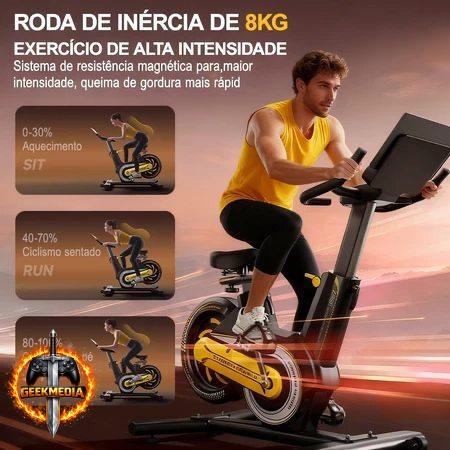 Bicicleta Spinning Magnética Suporte 180kg