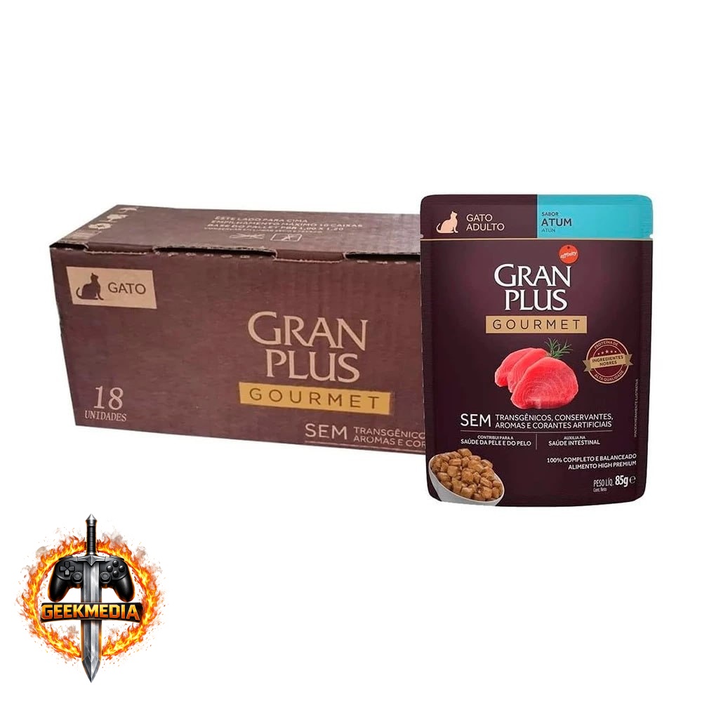 Caixa 18un Ração Úmida Granplus Sache 85g