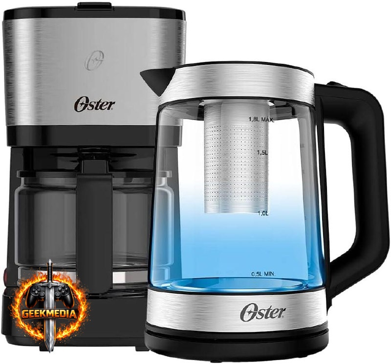 Kit Chaleira Elétrica Oster Tea  Cafeteira Inox Compacta 220V