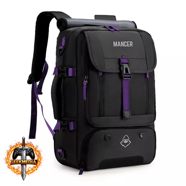 Mochila Mancer Kairos Preto e Roxo
