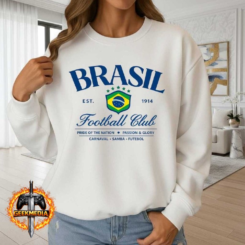 Moletom Feminino Brasil Confortável Casual