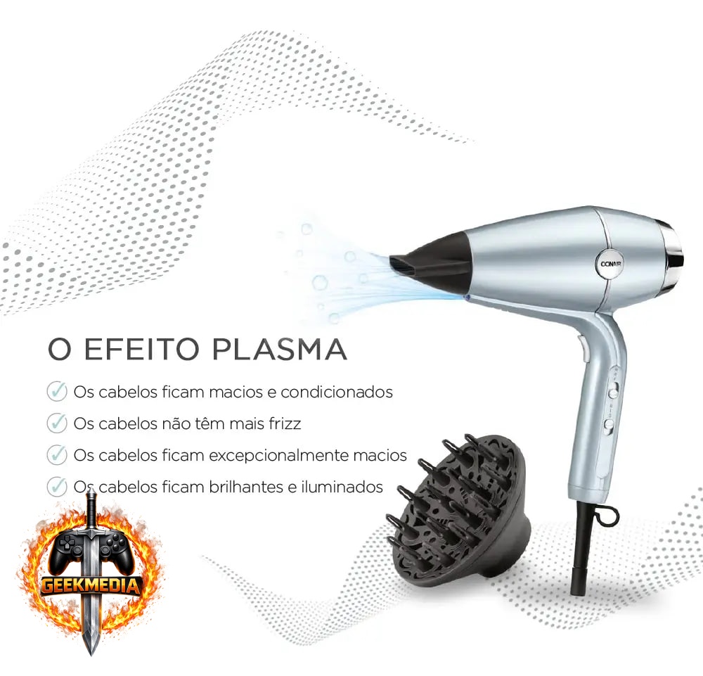 Secador Com Difusor Conair Hydro-Fusion