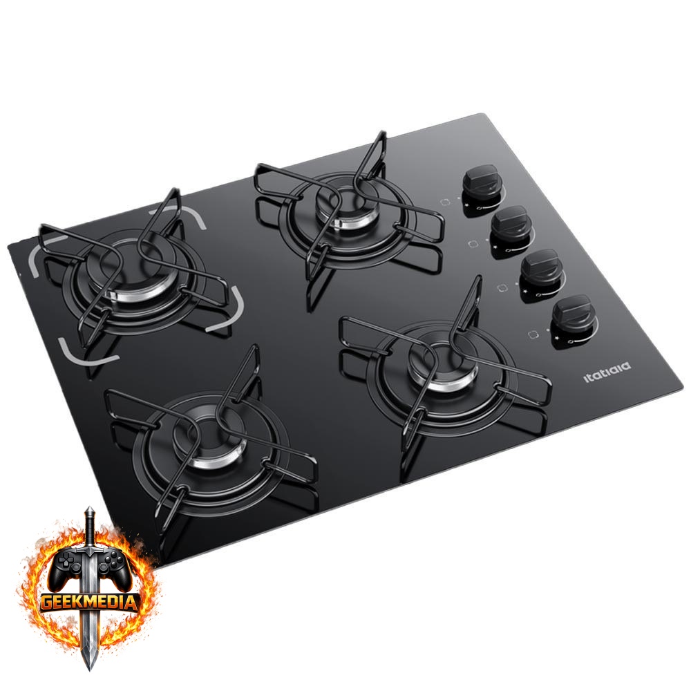 Fogão Cooktop 4 Bocas Bivolt Itatiaia Essencial Preto