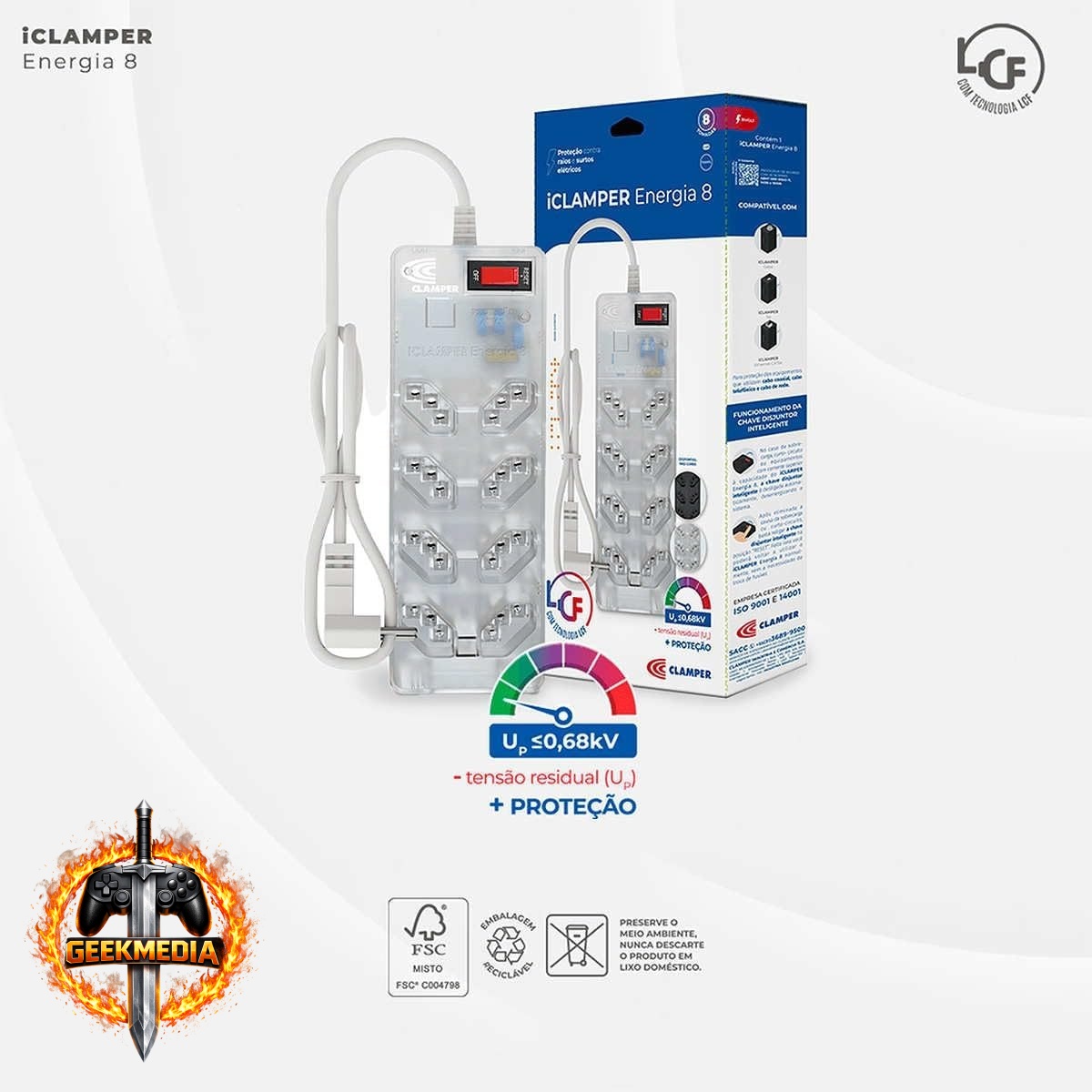CLAMPER Filtro de Linha iCLAMPER Energia 8