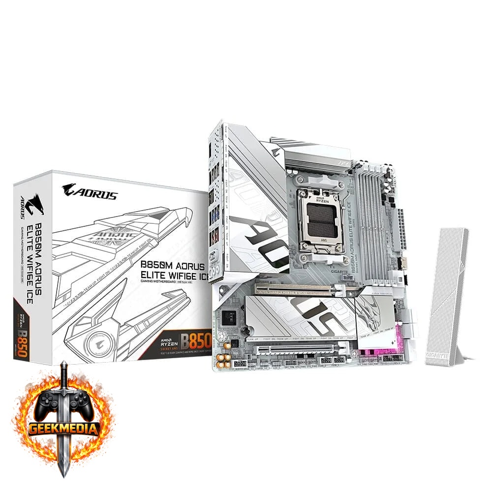Placa Mãe Gigabyte B850M AORUS ELITE WIFI6E ICE
